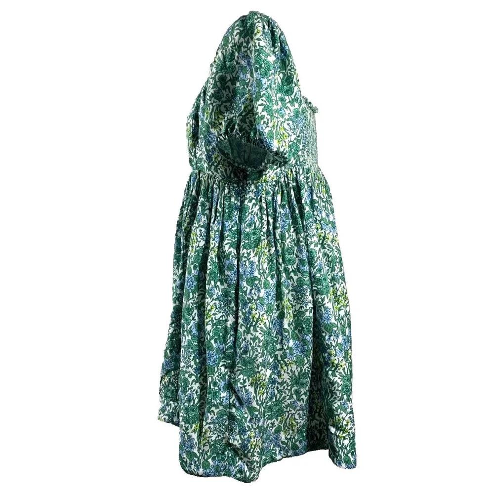J.Crew Paisley Linen Blend Babydoll Sundress Pockets Size 14
